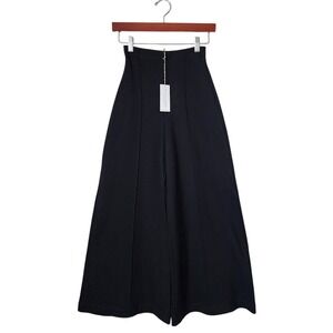 RIPLEY RADER NWT Ponte Knit Wide Cropped Leg Pant in Black Minimalist 2 NEW